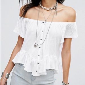 FREE PEOPLE Julep White Tee size XS